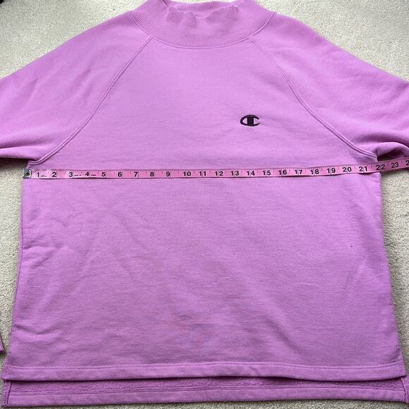 Champion: Pink Mock neck Sweatshirt - Picture 3 of 4